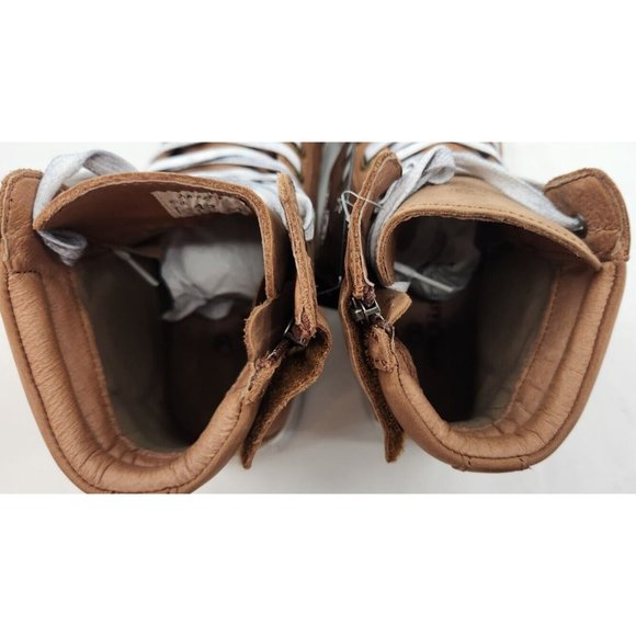 Iron Jias Retro Leather Motorcycle Boots XZ006 Brown Mens EU 42 US 8.5 - Picture 7 of 11